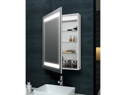 Koupelnová skříňka se zrcadlem a LED osvětlením 50x70 cm