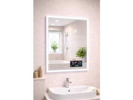 LED zrcadlo METEO na výšku