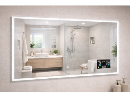 LED zrcadlo METEO široké