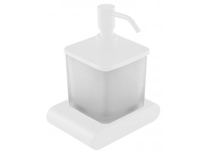 FLORI dávkovač mýdla, 300 ml, mléčné sklo, bílá mat