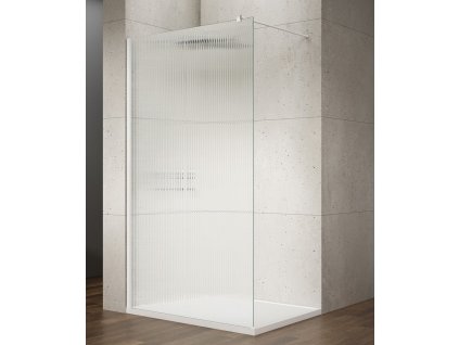 VARIO WHITE jednodílná sprchová zástěna k instalaci ke stěně, sklo nordic, 700 mm