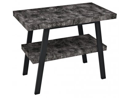 TWIGA umyvadlový stolek 90x72x50 cm, černá mat/štípaný kámen