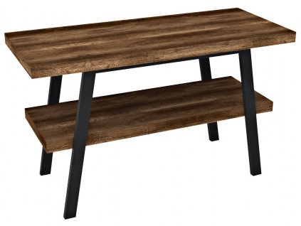 TWIGA umyvadlový stolek 130x72x50 cm, černá mat/dub tmavý
