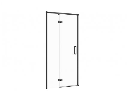 CERSANIT - Sprchové dveře LARGA ČERNÉ 100X195, levé, čiré sklo S932-129