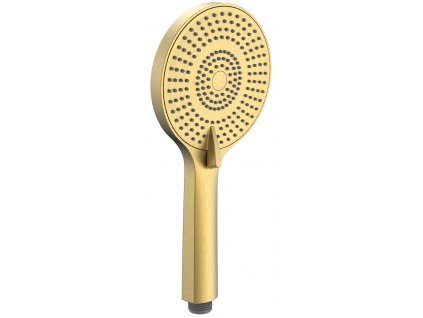Ruční masážní sprcha, 3 režimy sprchování, silikon trysky, průměr 120mm, ABS/zlato mat