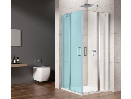 LORO sprchové dveře pro rohový vsup 1000mm, čiré sklo