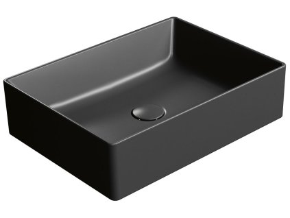 KUBE X keramické umyvadlo na desku, 50x37cm, černá mat