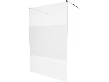 MEXEN/S - KIOTO samostatně stojící sprchová zástěna 120 x 200, transparent/matné sklo 8 mm, chrom 800-120-002-01-35
