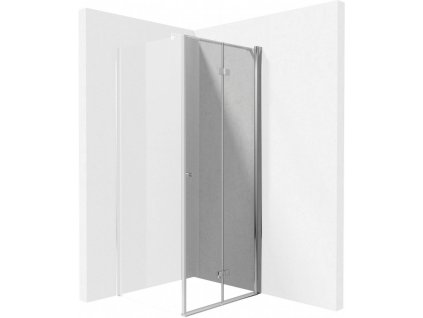DEANTE - Kerria plus chrom - Sprchové dveře bez stěnového profilu, systém Kerria Plus, 90 cm - skládací KTSX041P