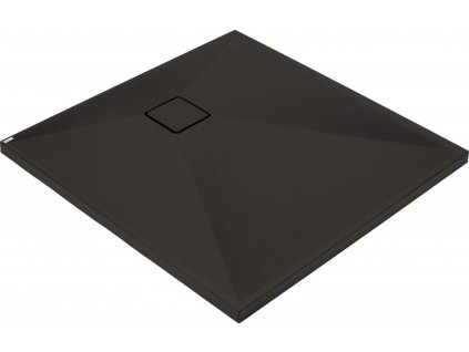 DEANTE - Correo nero Granitová sprchová vanička, čtvercová, 80x80 cm KQR_N42B
