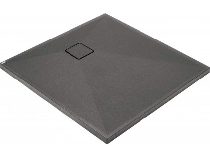 DEANTE - Correo antracitová metalíza Granitová sprchová vanička, čtvercová, 80x80 cm KQR_T42B