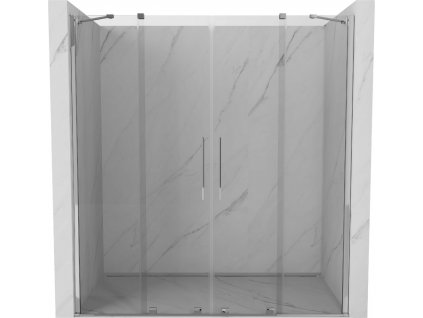 MEXEN/S - Velar Duo posuvné sprchové dveře 180, transparent, chrom 871-180-000-02-01