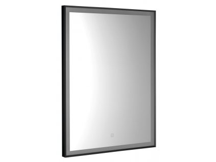 CORNA zrcadlo s LED osvětlením 60x80cm, dotykový senzor, stmívatelné, černá mat