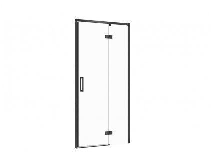 CERSANIT - Sprchové dveře LARGA ČERNÉ 100X195, pravé, čiré sklo S932-125