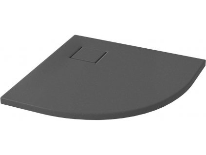 CERSANIT - SET B452 SPRCHOVÁ VANIČKA ČTVRTKRUH TAKO SLIM 80x4 GRAY MAT + SIFON S932-159