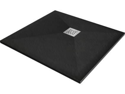 MEXEN - Stone+ Sprchová vanička čtvercová 80x80, černá 44708080