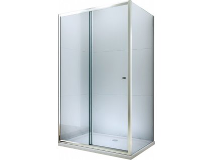 MEXEN/S - Apia sprchový kout posuvný 120x90, sklo transparent, chrom + vanička 840-120-090-01-00-4010