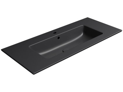 PURA keramické umyvadlo Slim 102x46cm, černá mat DOPRAVA ZDARMA