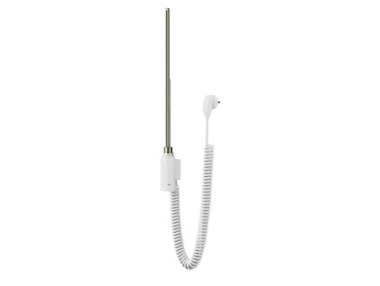 Topná tyč HOT s termostatem a časovačem, Kroucený kabel, Bílá, 600 W (Připojení radiátorU Kroucený kabel, Barva topné tyče Bílá, Výkon topné tyče 600 W)