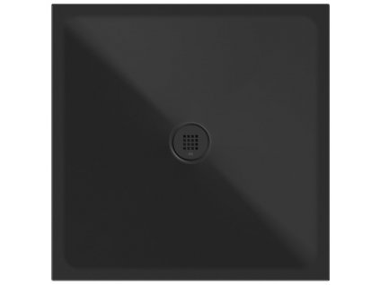 Keramická sprchová vanička, čtverec 90x90x2cm, černá mat