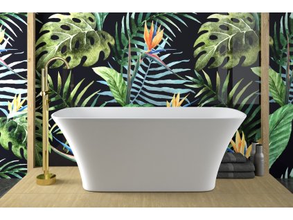 Volně stojící vana ASSOS S-LINE bílá, 160 × 70 cm DOPRAVA ZDARMA