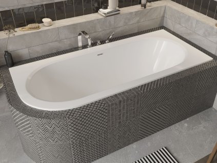 Asymetrická vana AVITA SLIM+, S nožičkami, 150 × 70 cm, Levé (Nožičky k vaně S nožičkami, Rozměr vany 150 × 70 cm, Způsob provedení Levé)