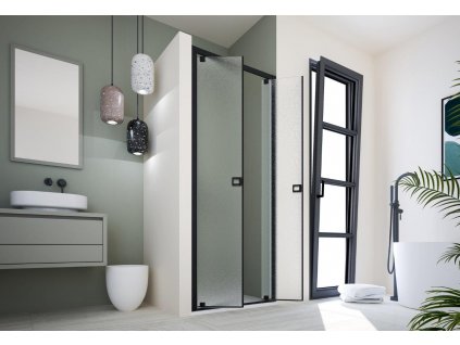 Sprchové dveře DECO N2B, 100 cm, Čiré bezpečnostní sklo - 6 mm, Bílá