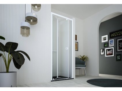 Sprchové dveře DECO N2S, 100 cm, Pravé (DX), Stampato C bezpečnostní sklo - 6 mm, Černá
