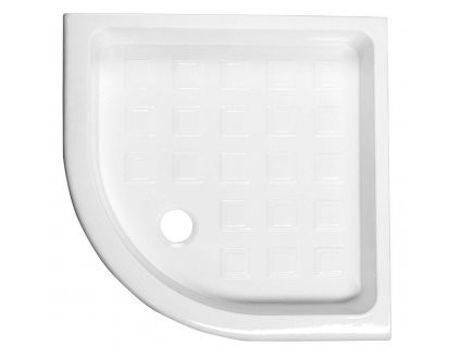 RETRO keramická sprchová vanička, čtvrtkruh 90x90x20cm, R550, bílá