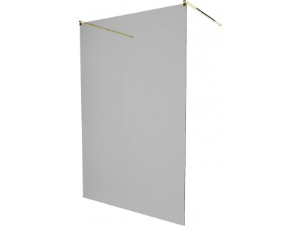 MEXEN/S - KIOTO samostatně stojící sprchová zástěna 100 x 200, grafit, zlatá 800-100-002-50-40