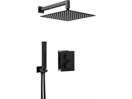 DEANTE - Therm černá - Sprchový set pod omítku, s termostatickou BOX BXYZNEAT