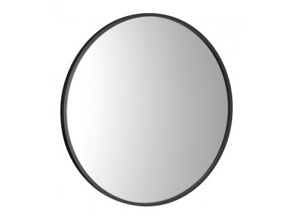 NOTION SLIM kulaté zrcadlo v rámu o 40cm, černá mat