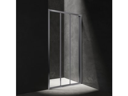 OMNIRES - BRONX trojité posuvné sprchové dveře, 110 cm chrom / transparent /CRTR/ S20A3110CRTR