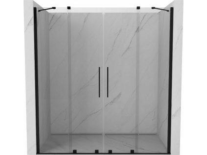 MEXEN/S - Velar Duo posuvné sprchové dveře 180, transparent, czarne 871-180-000-02-70