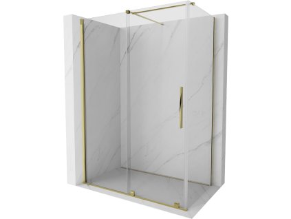 MEXEN/S - Velar sprchový kout 150 x 70, transparent, zlatá 871-150-070-01-50