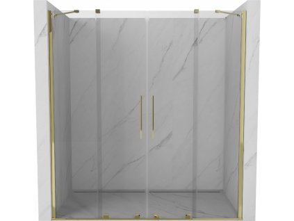 MEXEN/S - Velar Duo posuvné sprchové dveře 180, transparent, złote 871-180-000-02-50