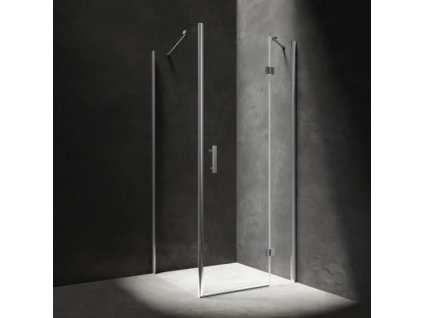 OMNIRES - MANHATTAN čtvercový sprchový kout s křídlovými dveřmi, 100 x 100 cm chrom / transparent /CRTR/ MH1010CRTR