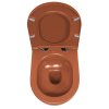 INFINITY závěsná WC mísa, Rimless, 36,5x53cm, terracotta