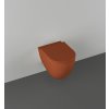 INFINITY závěsná WC mísa, Rimless, 36,5x53cm, terracotta