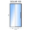 REA - Posuvné sprchové dveře Solar L/P 100 černé REA-K6512