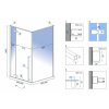 REA - Sprchový kout Fargo 90x90 černý matný REA-K6318