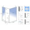 REA - Sprchový kout Fargo 80x100 černá matná REA-K6950