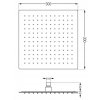 MEXEN/S - Cube DR02 podomítkový sprchový SET + slim sprcha 30 cm, bílá 77502DR0230-20