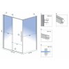 REA - Sprchový kout Solar 90x120 zlatá REA-K4902