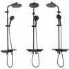 REA - Sprchový set s baterií 150mm SANTOS černý REA-P8803
