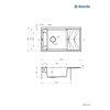 DEANTE - Magnetic grafit metalic - Magnetic Granitový dřez s odkapávačem ZRM_G113