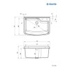 DEANTE - Garden šedá - Technický dřez, 1 - bowl - nástěnný ZYT_310B