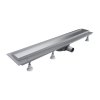 OMNIRES - LOWFIX lineární sprchový odtok s krycí deskou pro dlažbu, 80 cm srebrny /SL/ LOWFIX80TSL