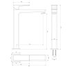 OMNIRES - PARMA umyvadlová baterie vysoká grafit /GR/ PM7412GR