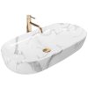 REA - Umyvadlo na desku Cleo 81x41 Shinny Marmo REA-U8403